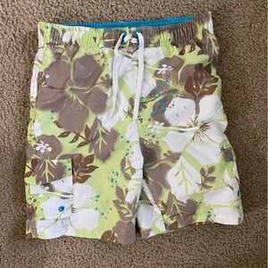 Boys Hawaiian Flower Jumping Bean Swim Trunks